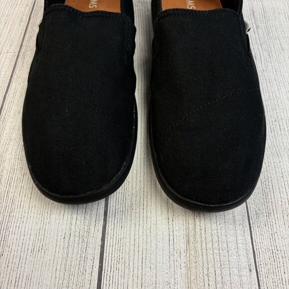 Toms Mens Black 11.5 M Classic Canvas Slip On Shoes Alpargata Espadrille - Picture 5 of 8